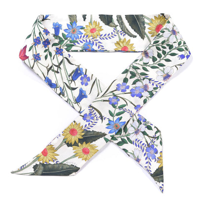 Gucci Silk Floral Neck Bow Scarf Multicolor 1 of 3