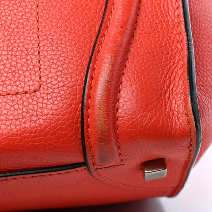 Celine Drummed Calfskin Mini Luggage Vermillion 10 of 10