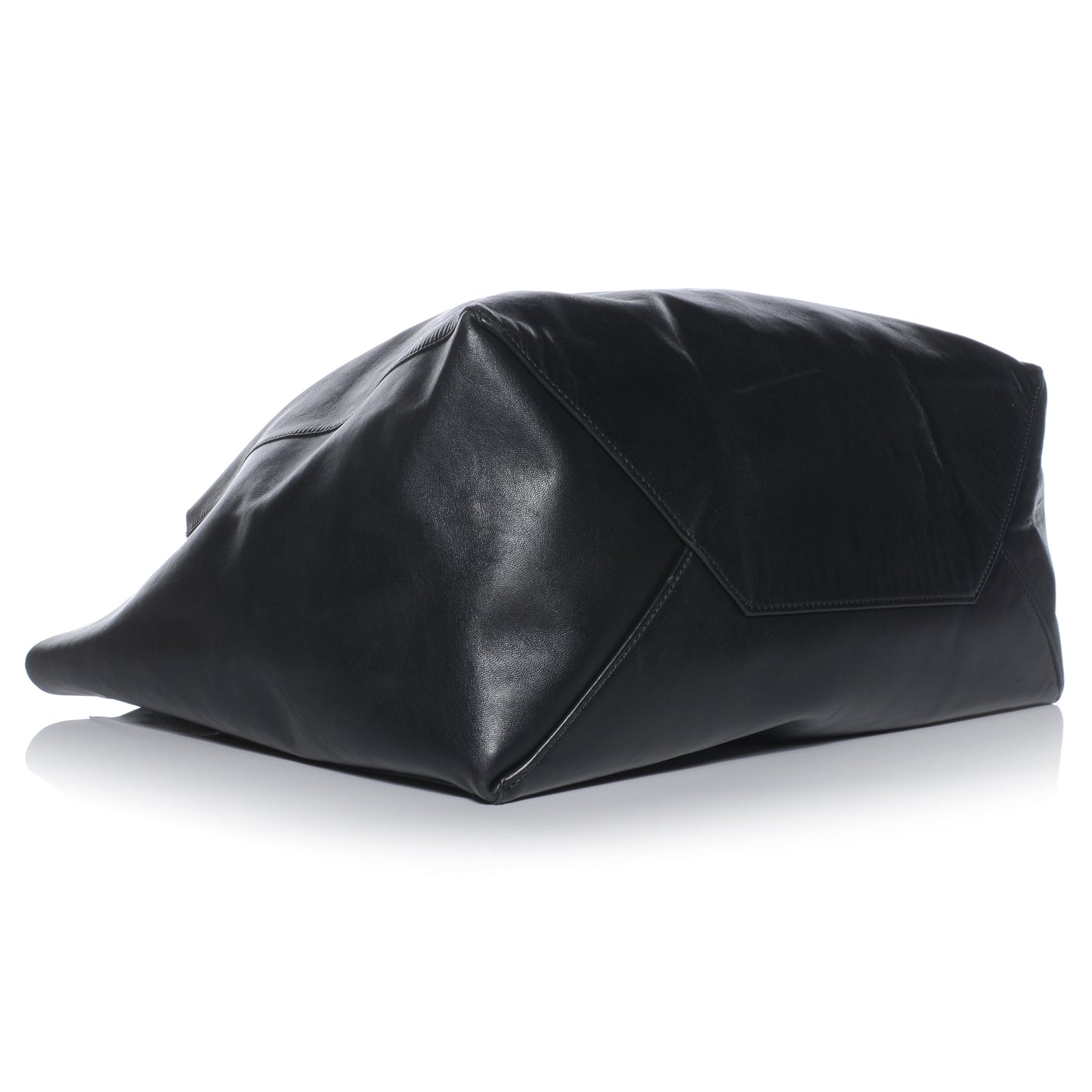 Leather Horizontal Cabas Black