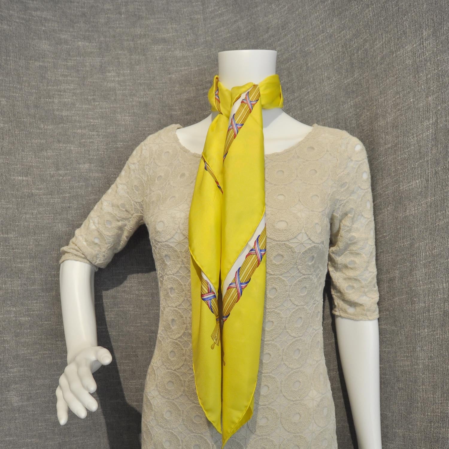 Hermes Silk Republique Francaise Liberte Egalite Fraternite 1789 Scarf 90 4 of 5