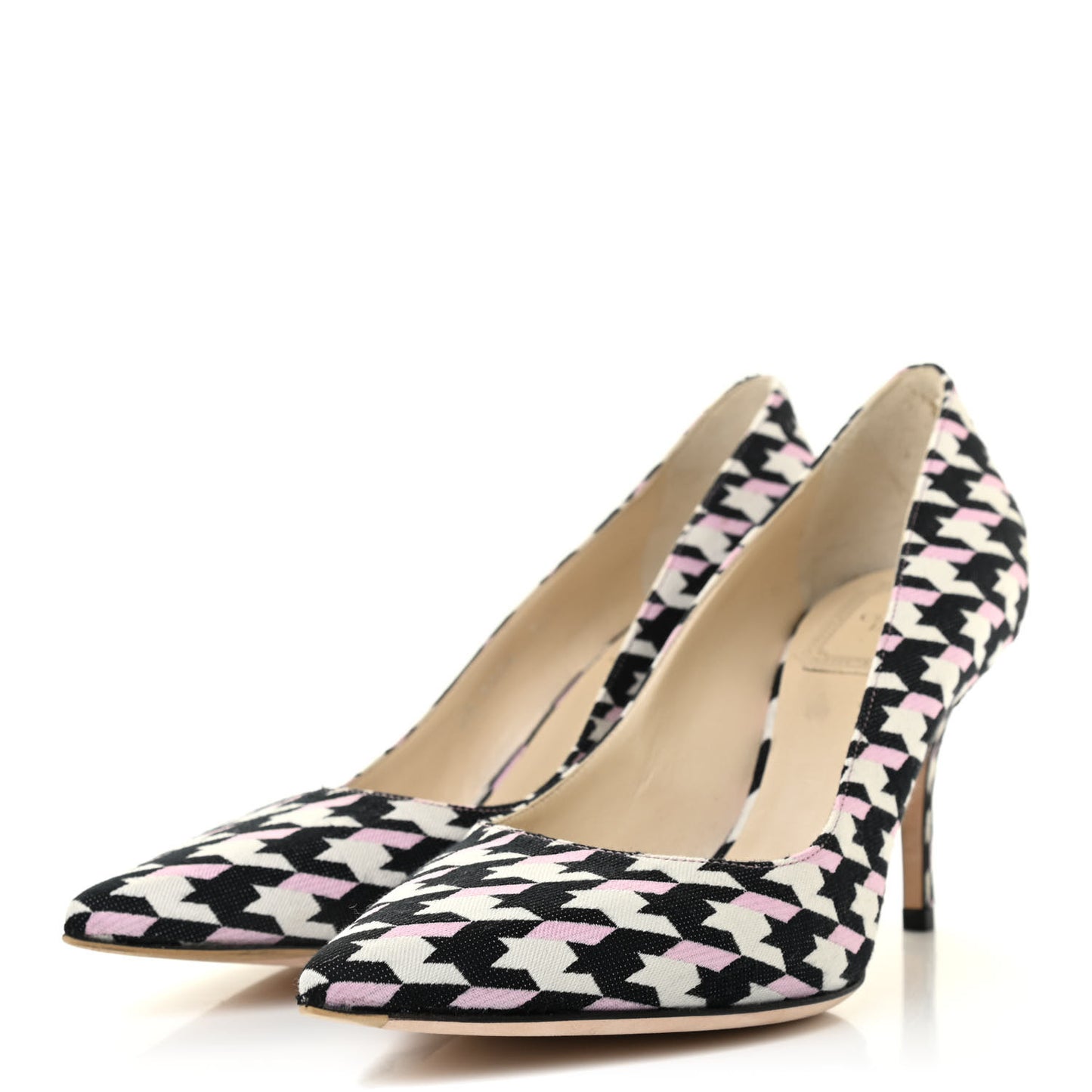 Canvas Herringbone Volt Pump 36.5 Black White