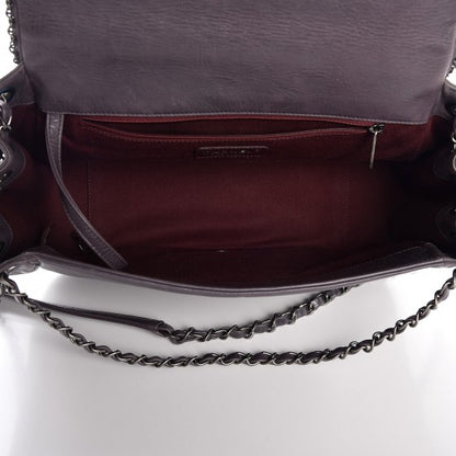 Chanel Calfskin Quilted Large CC Enchained Accordion Flap Grey 6 of 9