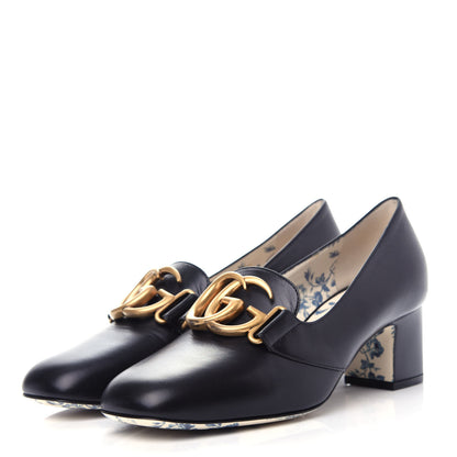 Gucci Malaga Kid GG Victoire 55mm Loafer Pumps 37 Black 3 of 13