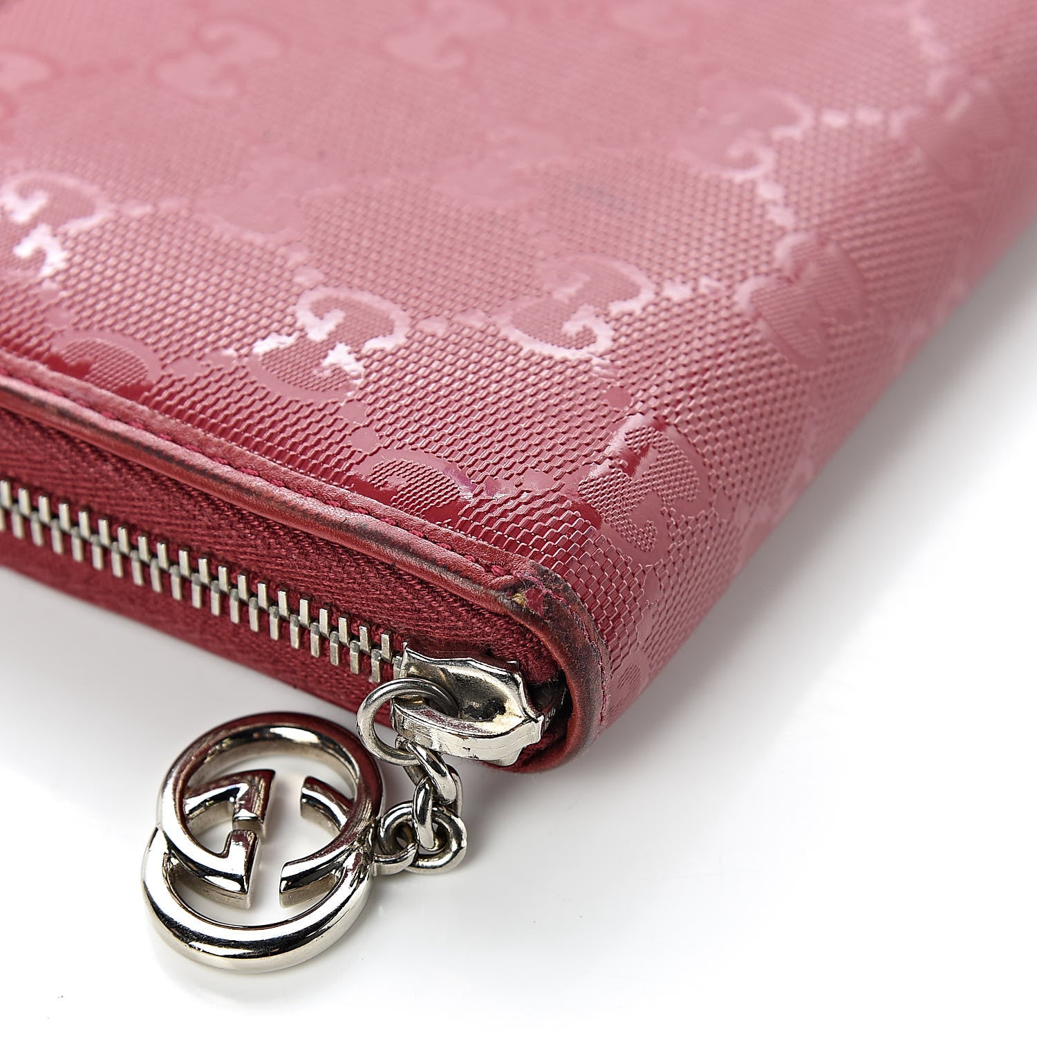 Gucci Imprime Monogram GG Pierce Zip Around Wallet Red 8 of 11