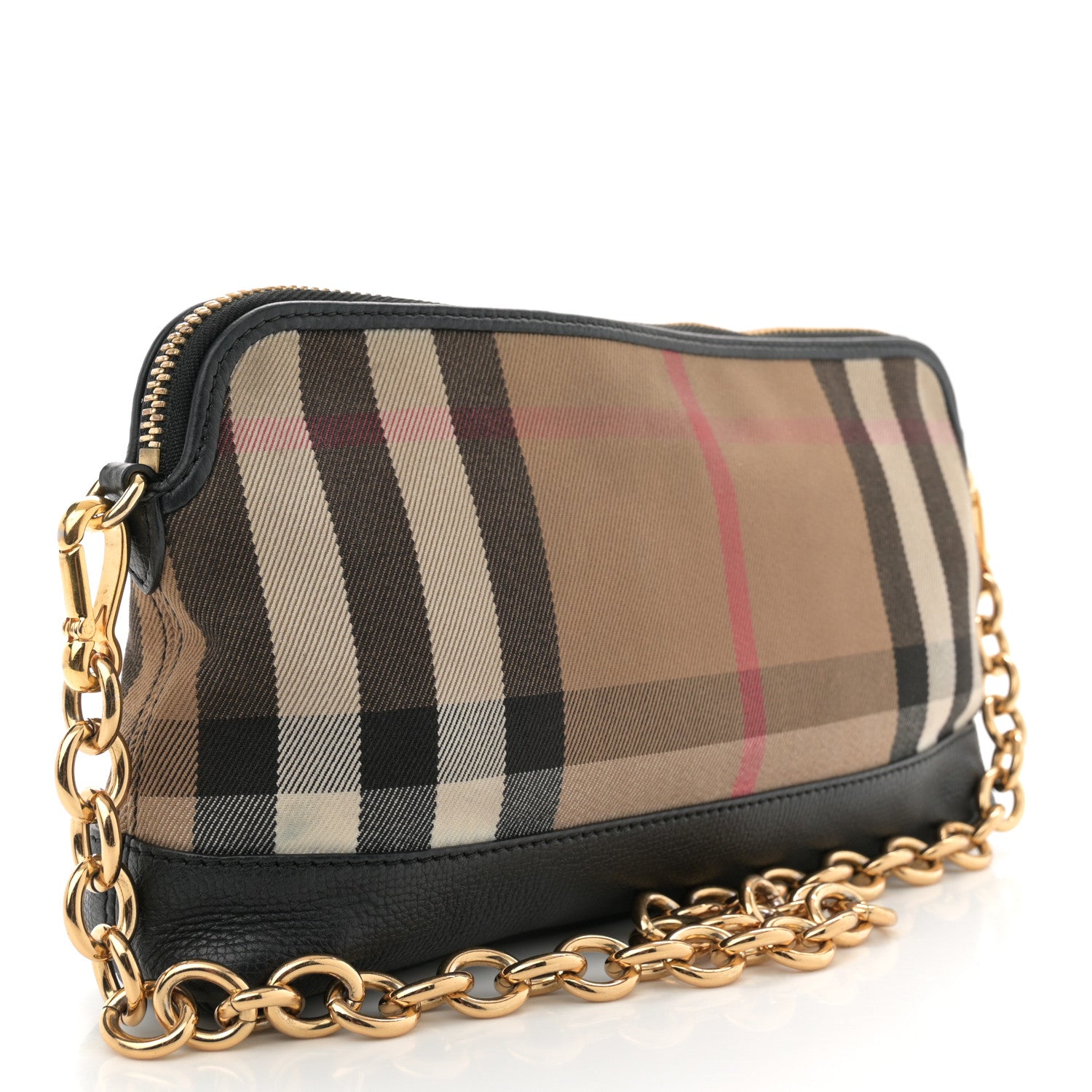 Burberry Derby House Check Abingdon Convertible Clutch Black 3 of 11