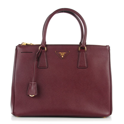 Prada Saffiano Medium Galleria Double Zip Tote Granato 1 of 9