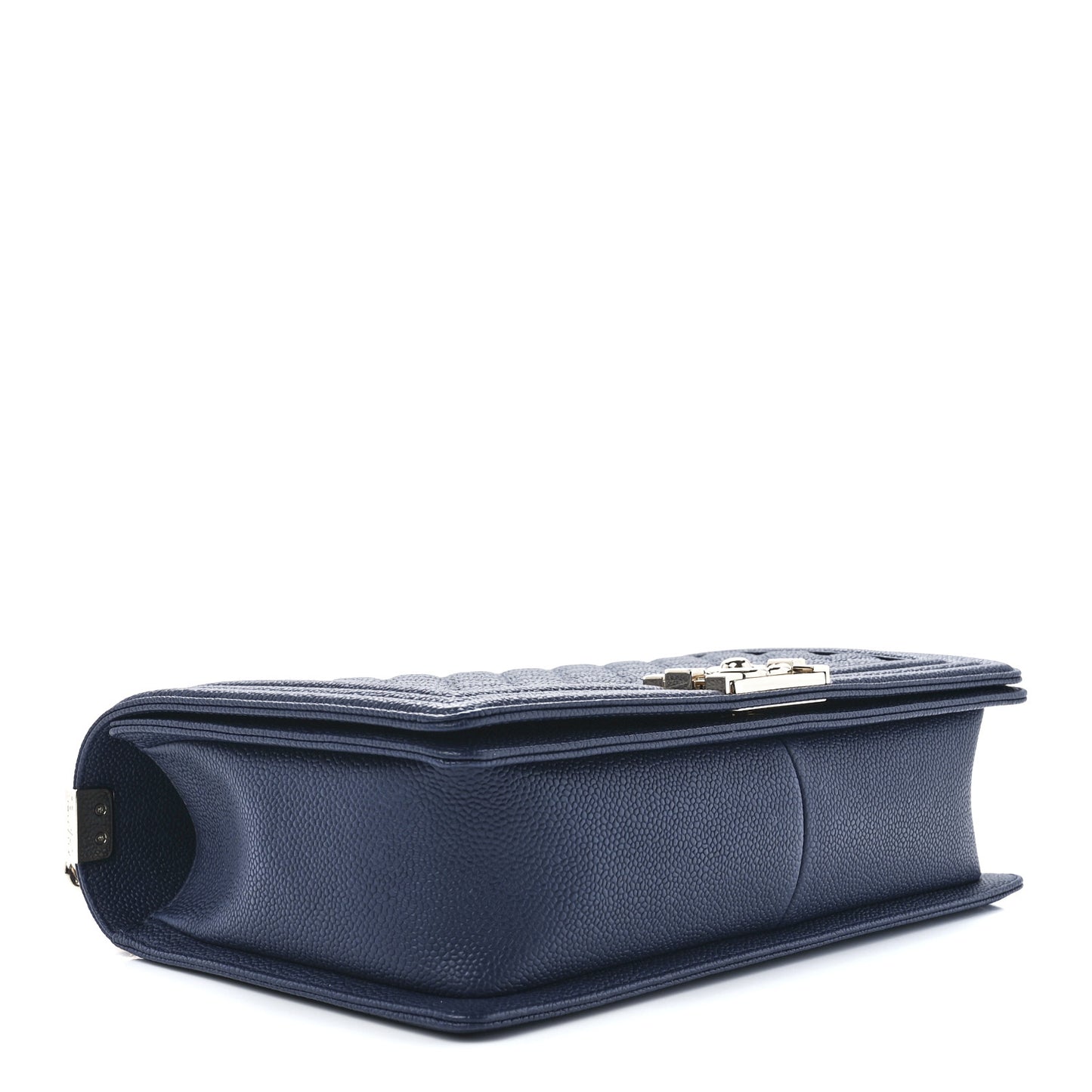 Caviar Quilted New Medium Boy Flap Dark Navy Blue