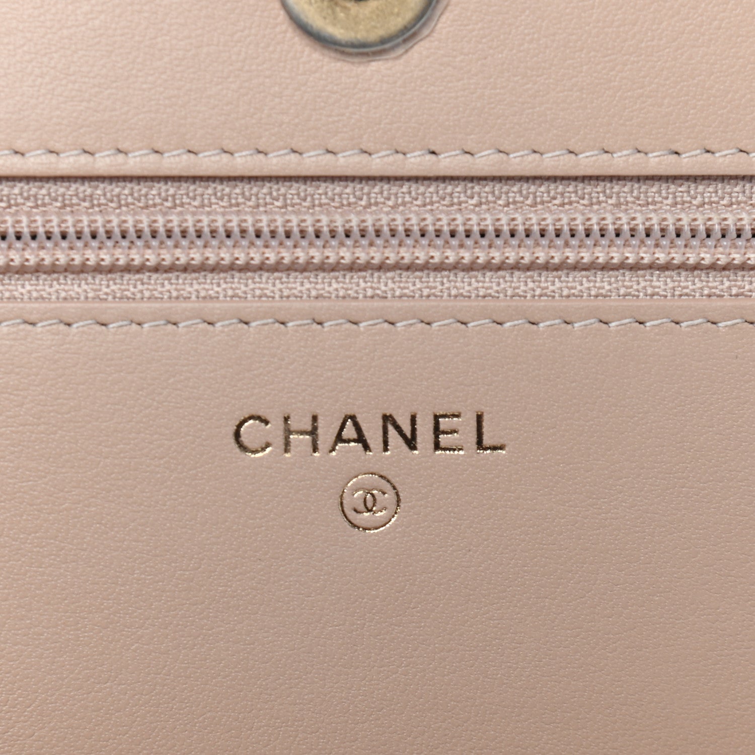 Chanel Caviar Quilted CC Filigree Wallet On Chain WOC Beige Black 7 of 10