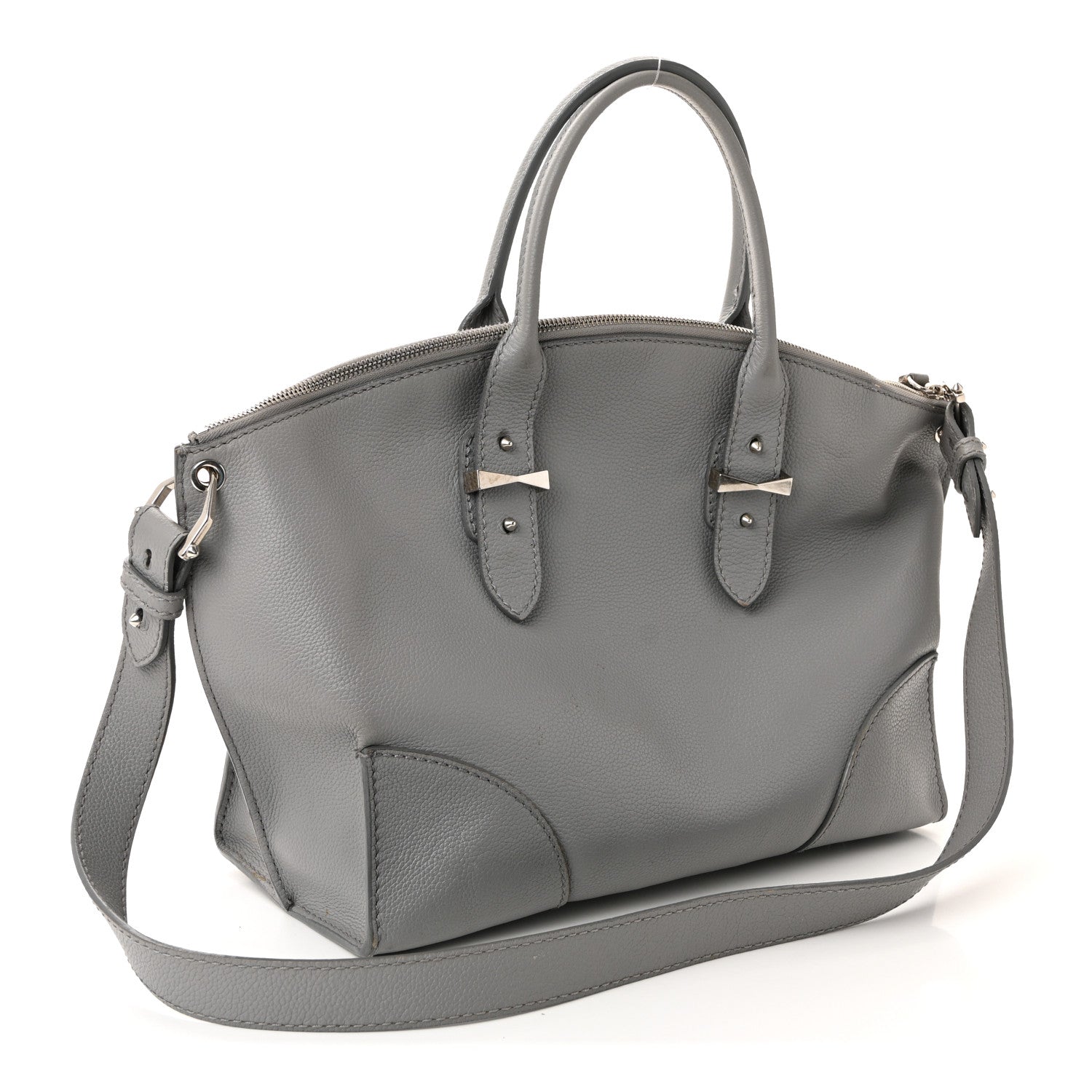 Alexander McQueen Grained Calfskin Medium Legend Satchel Grey Melange 3 of 9