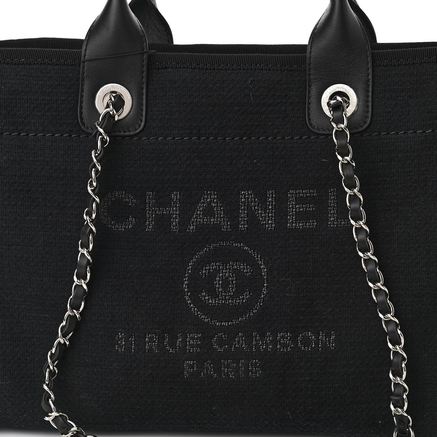 Chanel Mixed Fibers Small Deauville Tote Black 8 of 10