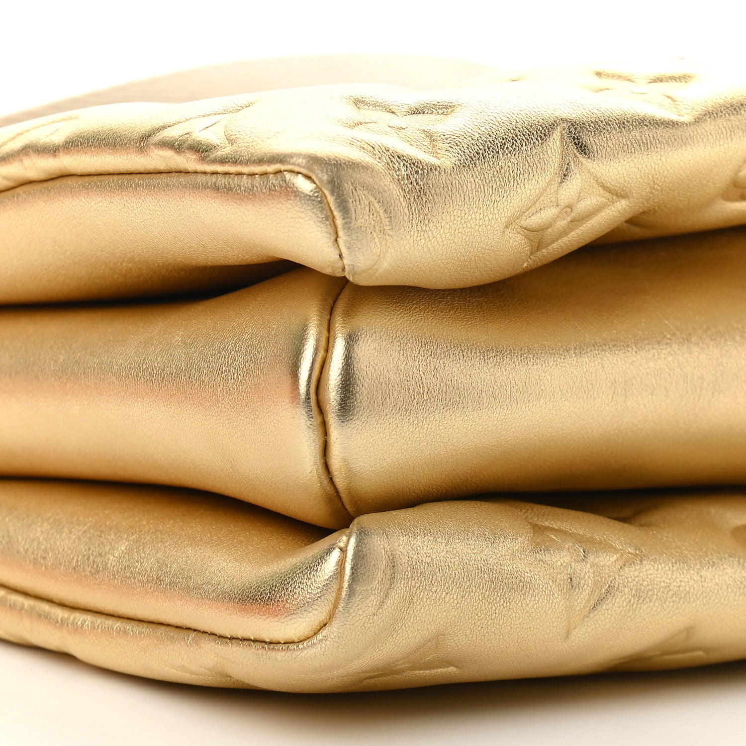 Louis Vuitton Lambskin Embossed Monogram Coussin PM Gold 7 of 8