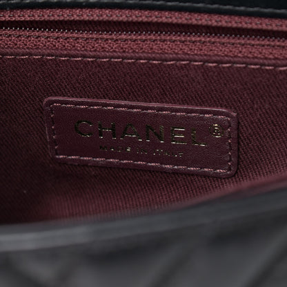 Chanel Aged Calfskin Chevron Quilted Mini Coco Handle Flap Black 6 of 15