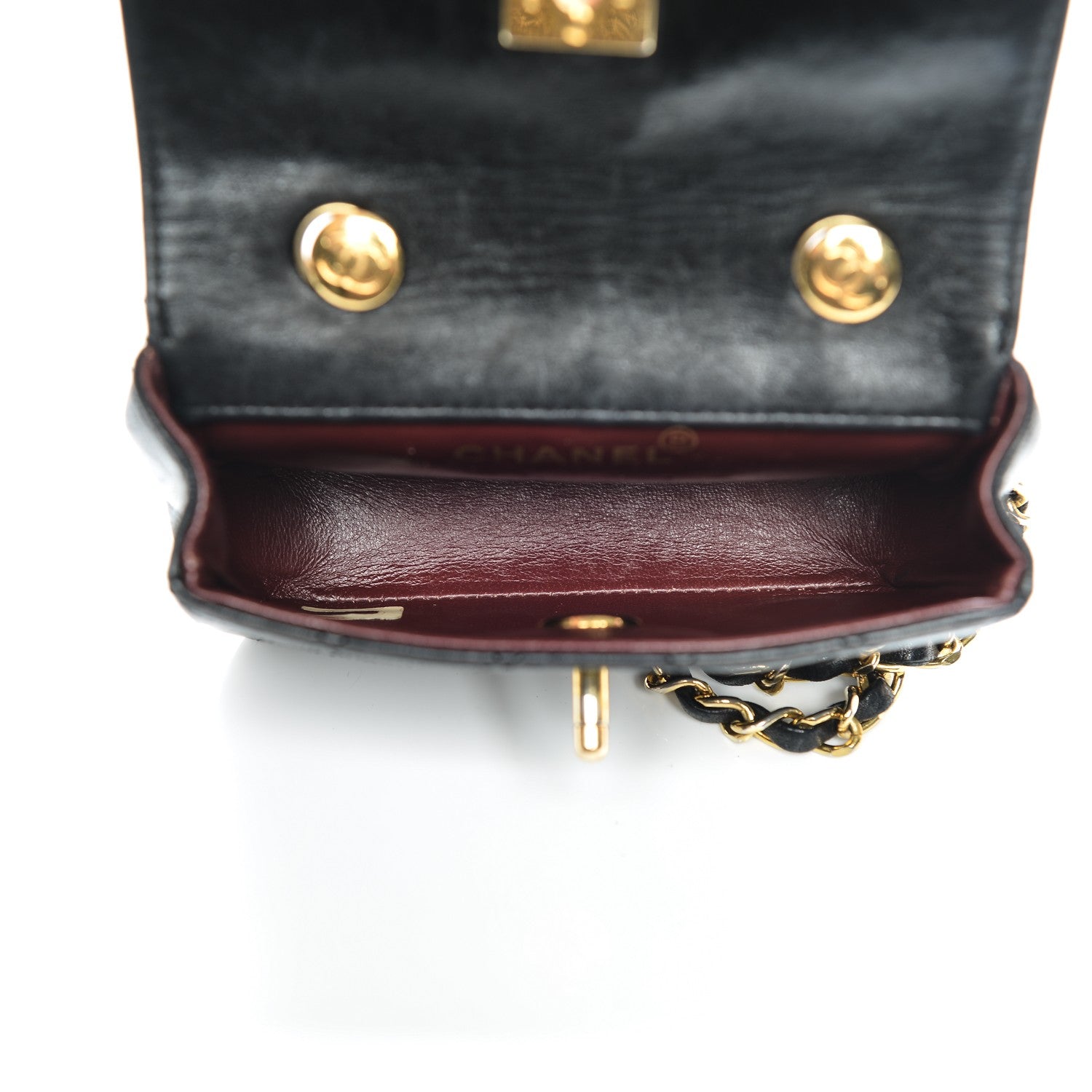 Chanel Lambskin Quilted Mini Flap Black 5 of 7
