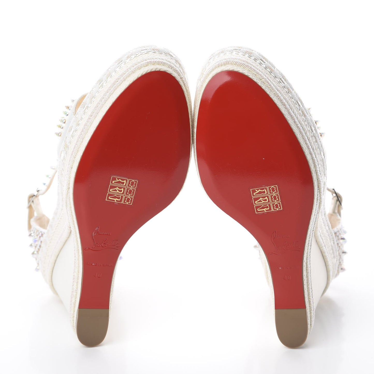 Nappa Madmonica 120 Wedge Sandals 40 White