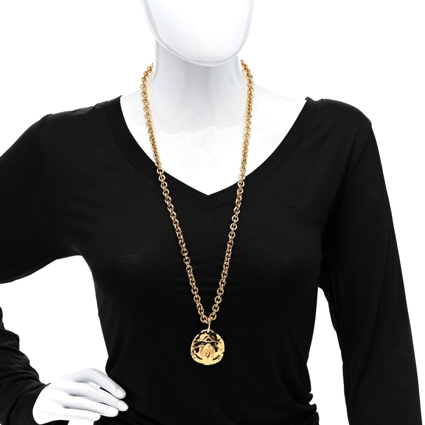 CC Pendant Necklace Gold