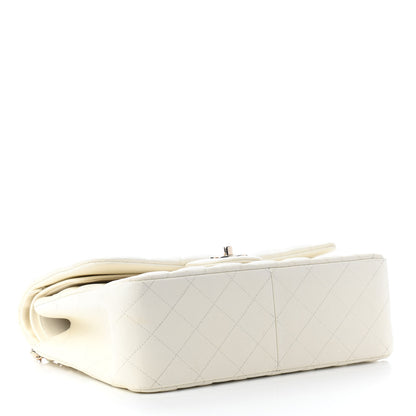 Chanel Caviar Quilted Jumbo Double Flap White 3 of 8