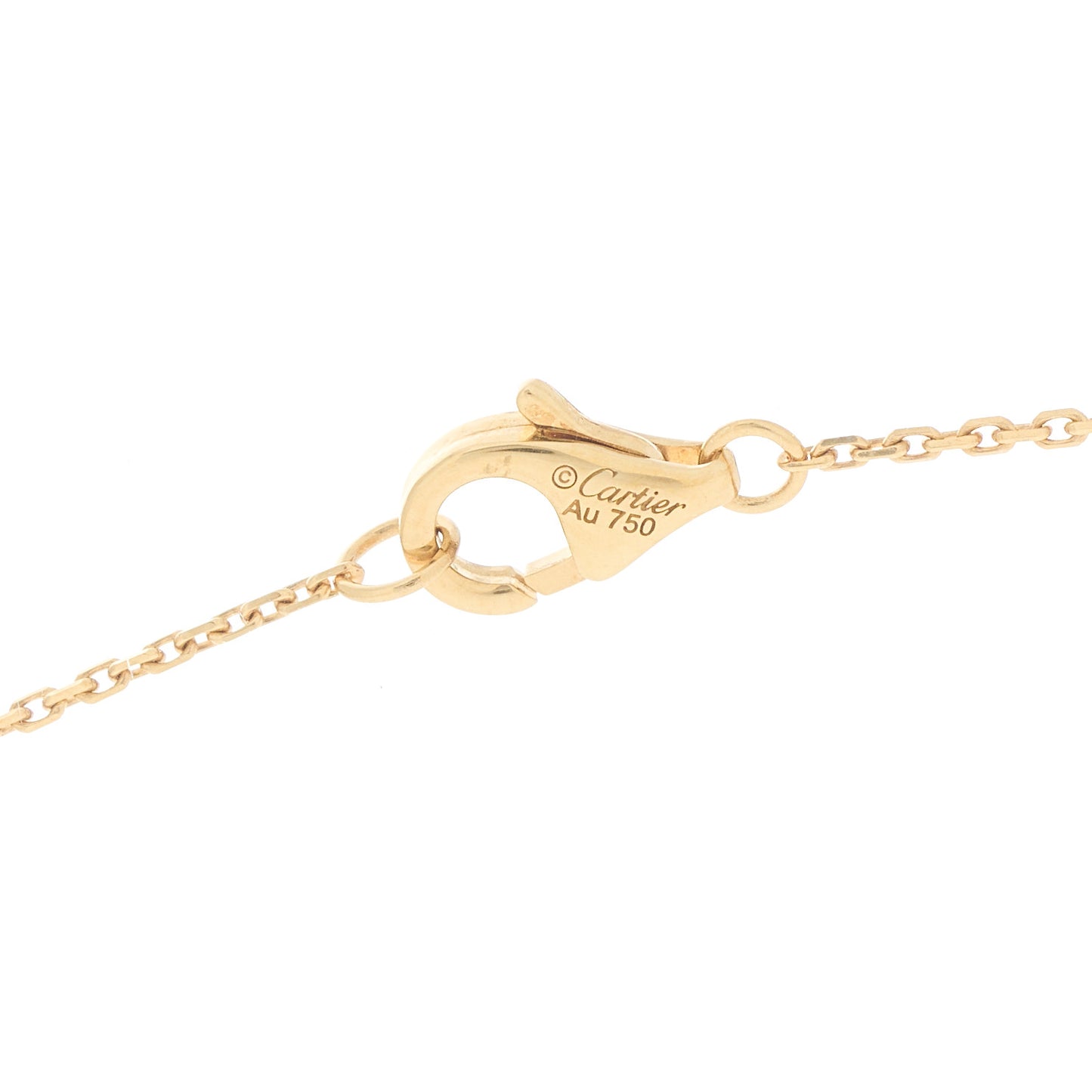 18K Yellow Gold Mother Of Pearl Diamond Caresse D'Orchidees Par Cartier Necklace