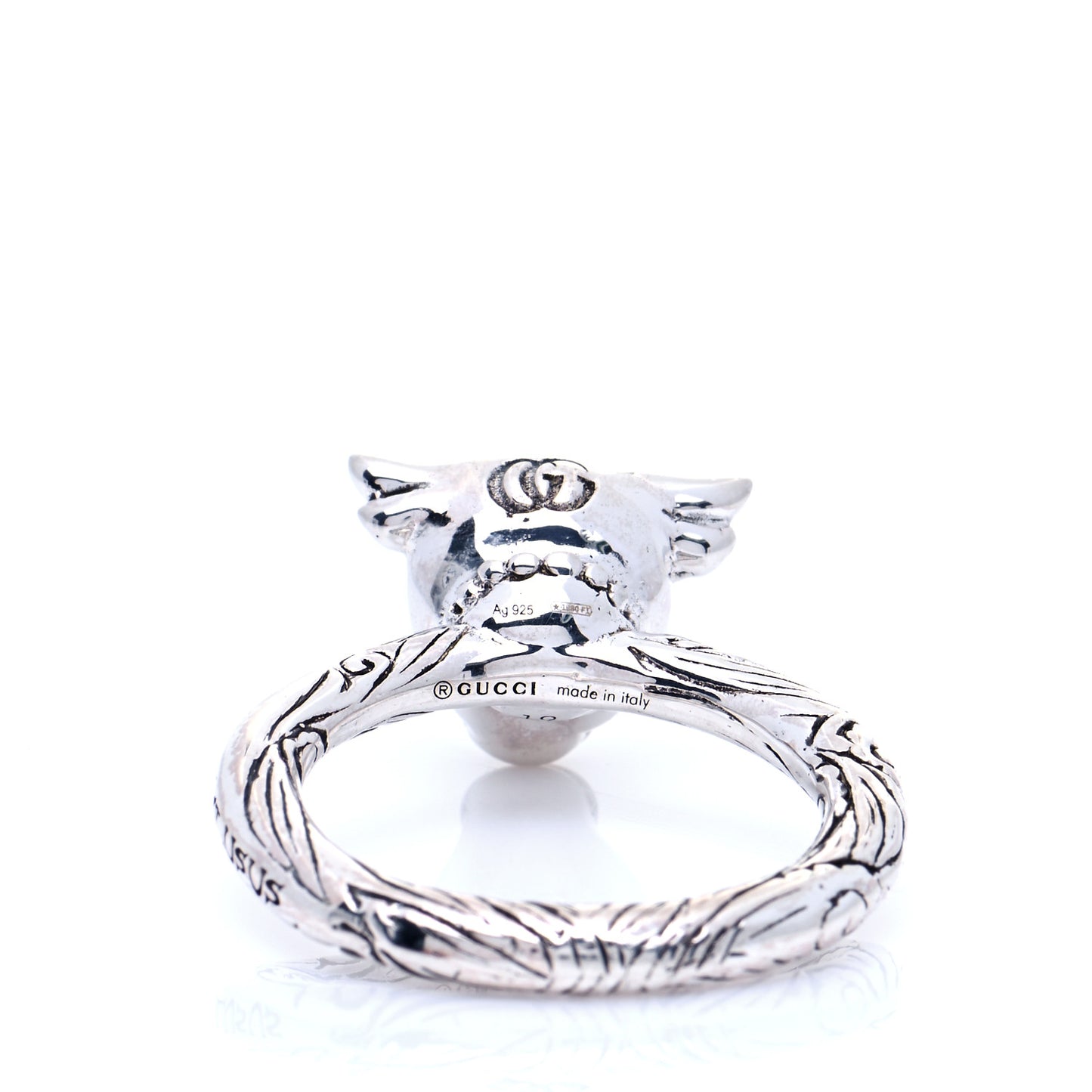 Sterling Silver Anger Forest Bull's Head Ring 59 8.75