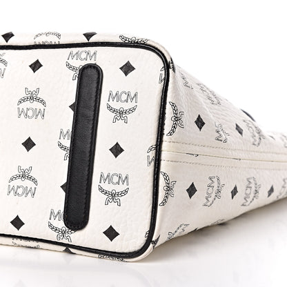 MCM Visetos Medium Project Reversible Shopper Tote White 20 of 20