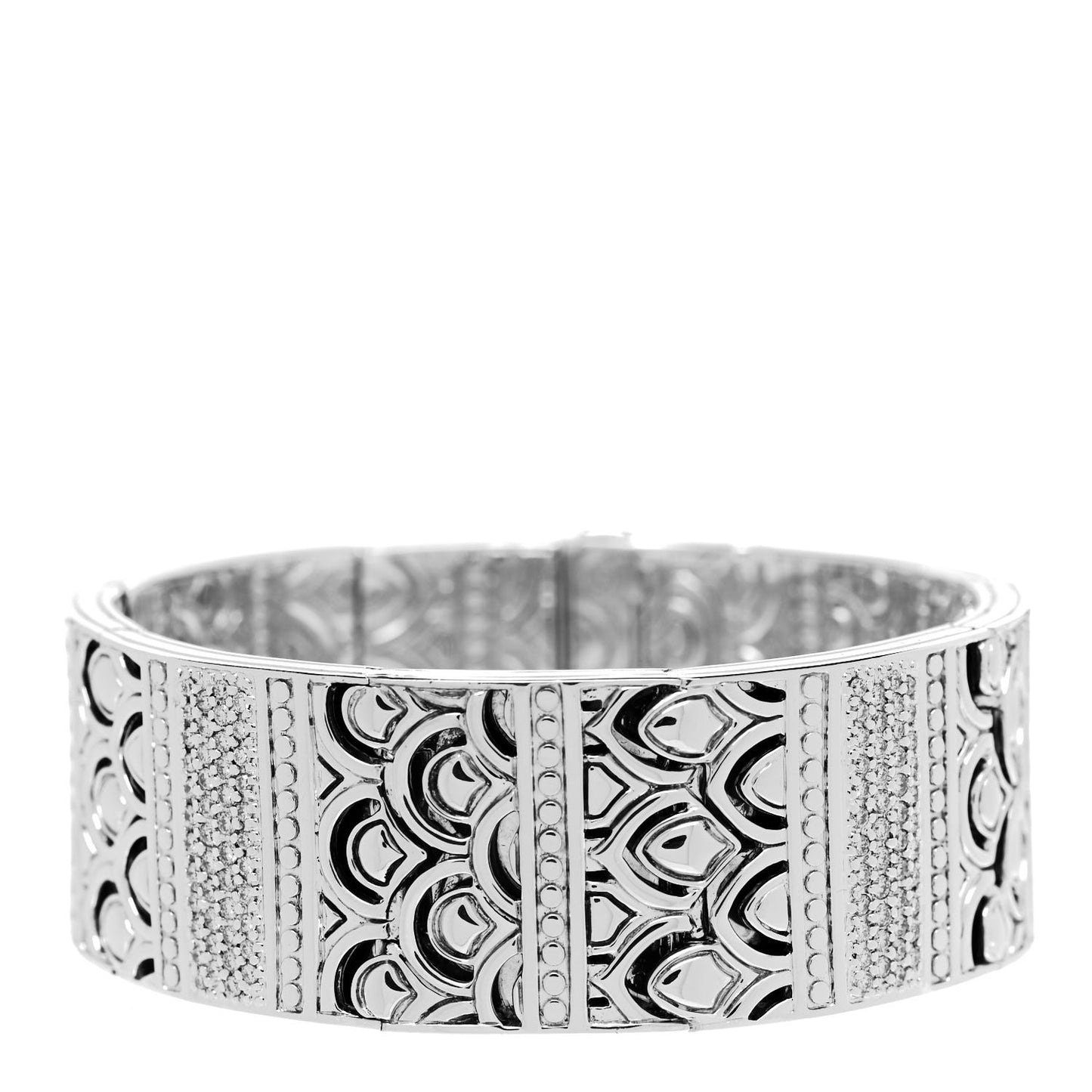 Sterling Silver Diamond Naga Link Bracelet
