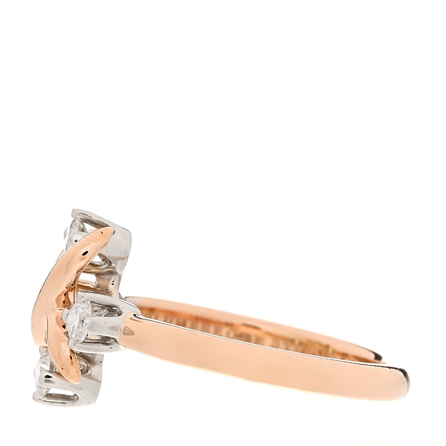 Tiffany 18K Rose Gold Platinum Diamond Schlumberger Lynn Ring 47 4.25 3 of 7