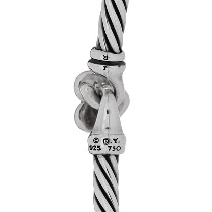 David Yurman Sterling Silver 18K Yellow Gold 3mm Cable Collectibles Heart Bracelet 3 of 3