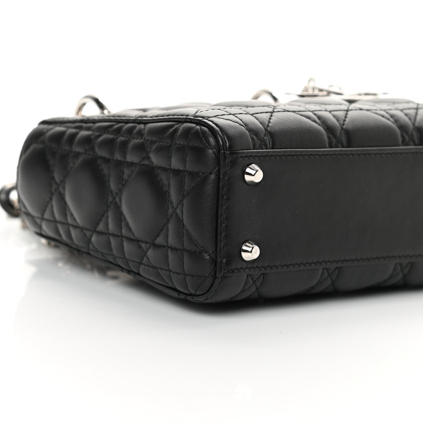 Lambskin Cannage Mini Lady Dior Black