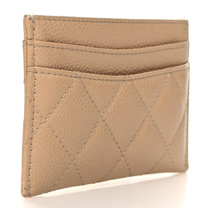 Chanel Caviar Quilted Card Holder Light Beige 3 of 9
