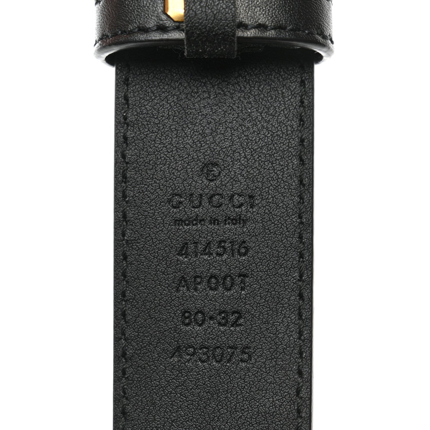 Gucci Calfskin Double G 30mm Belt 80 32 Black 4 of 4