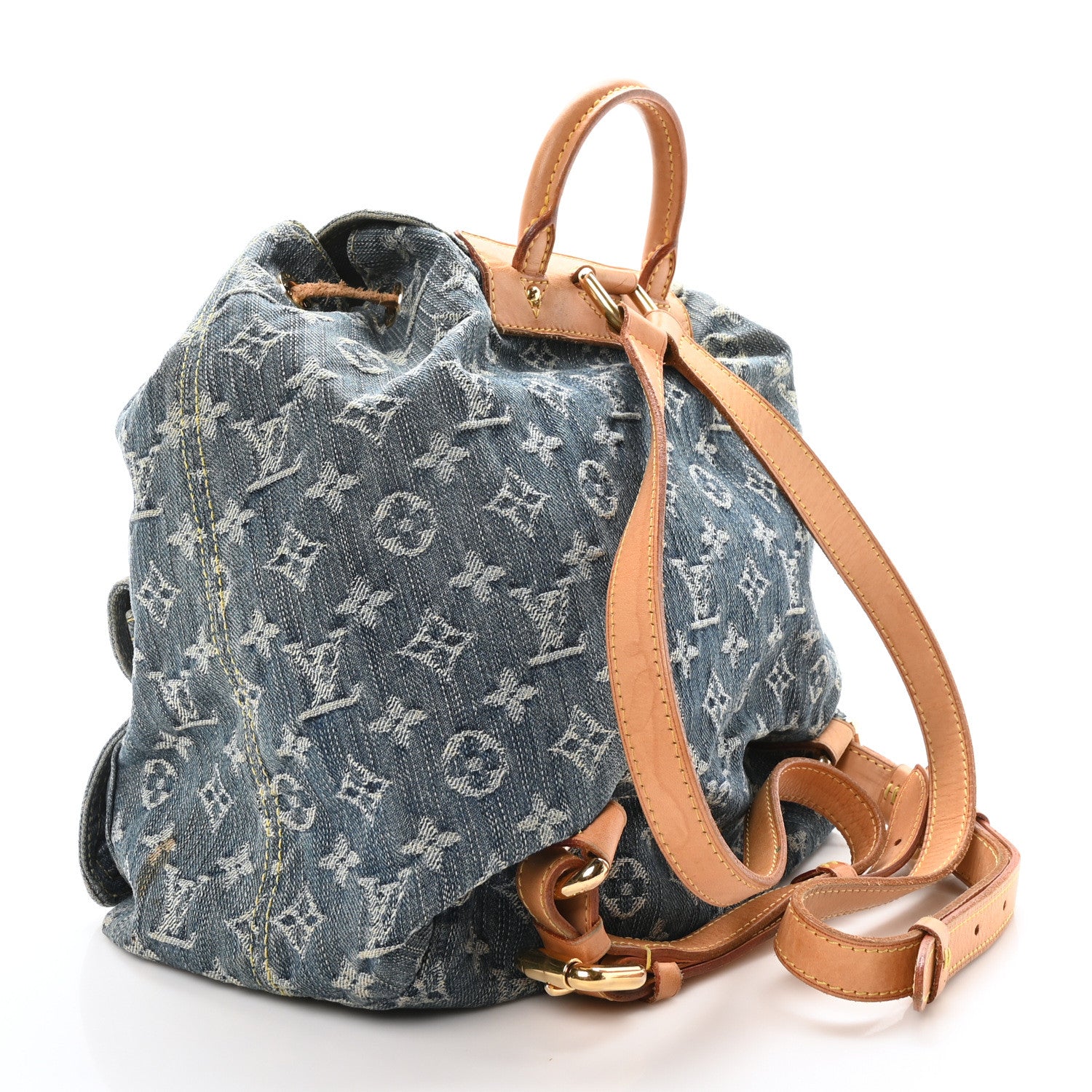 Louis Vuitton Denim Sac a Dos Backpack GM Blue 3 of 9