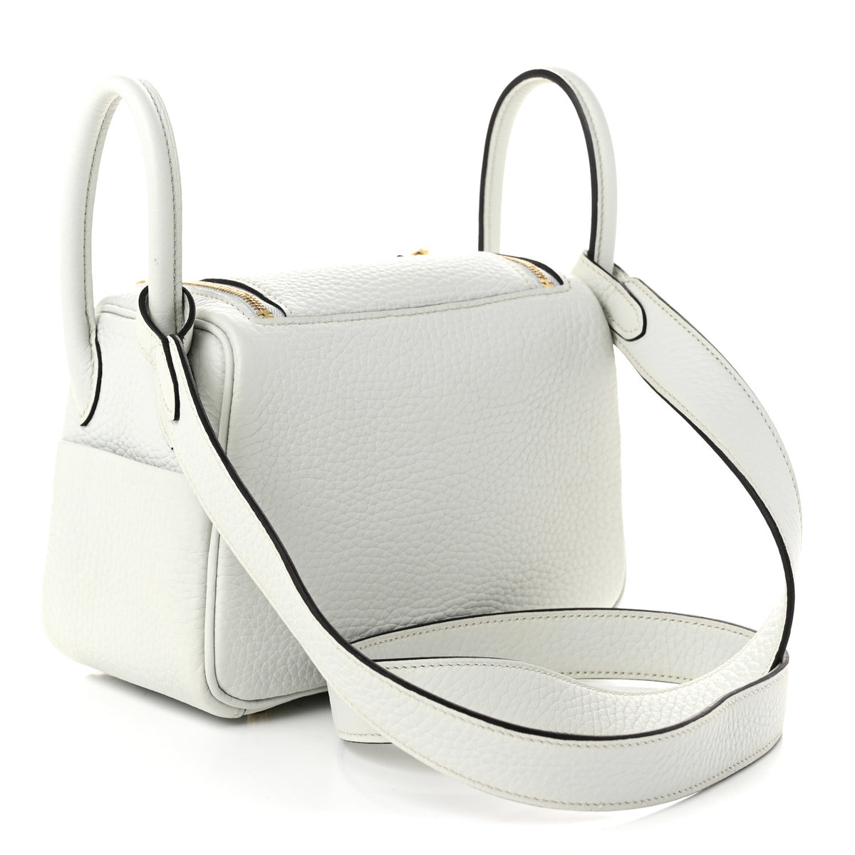 Taurillon Clemence Mini Lindy 20 Gris Platine