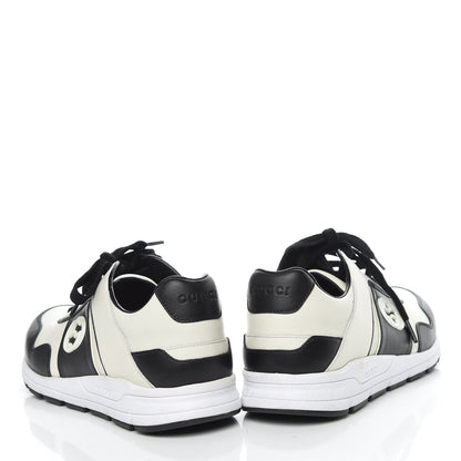 Gucci Calfskin Womens Interlocking G Sneakers 39 Black White 6 of 17