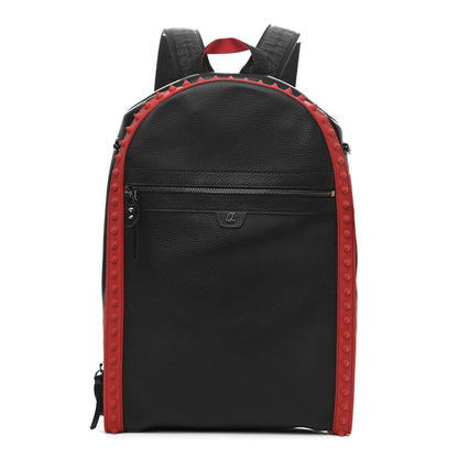 Christian Louboutin Calfskin Nylon Backparis Spiked Backpack Black 1 of 9