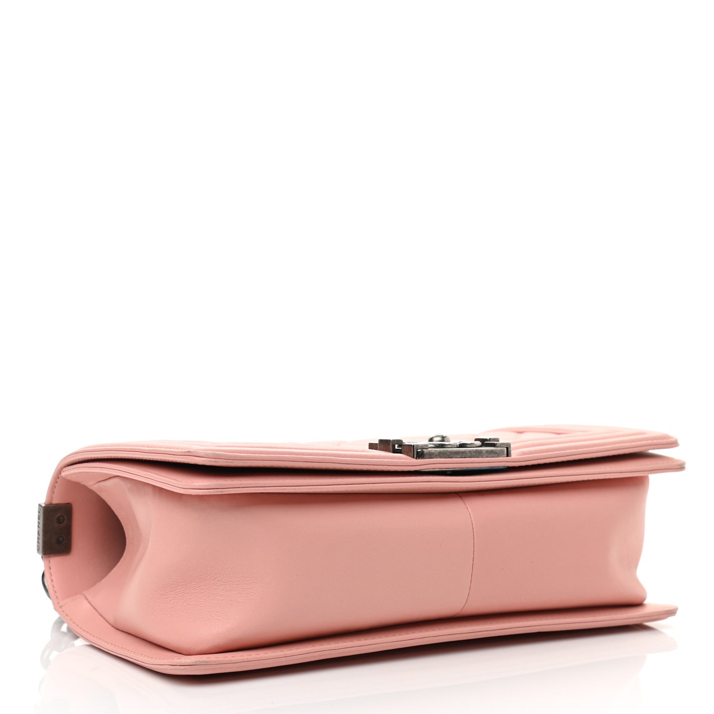 Lambskin Quilted Medium Boy Flap Light Pink