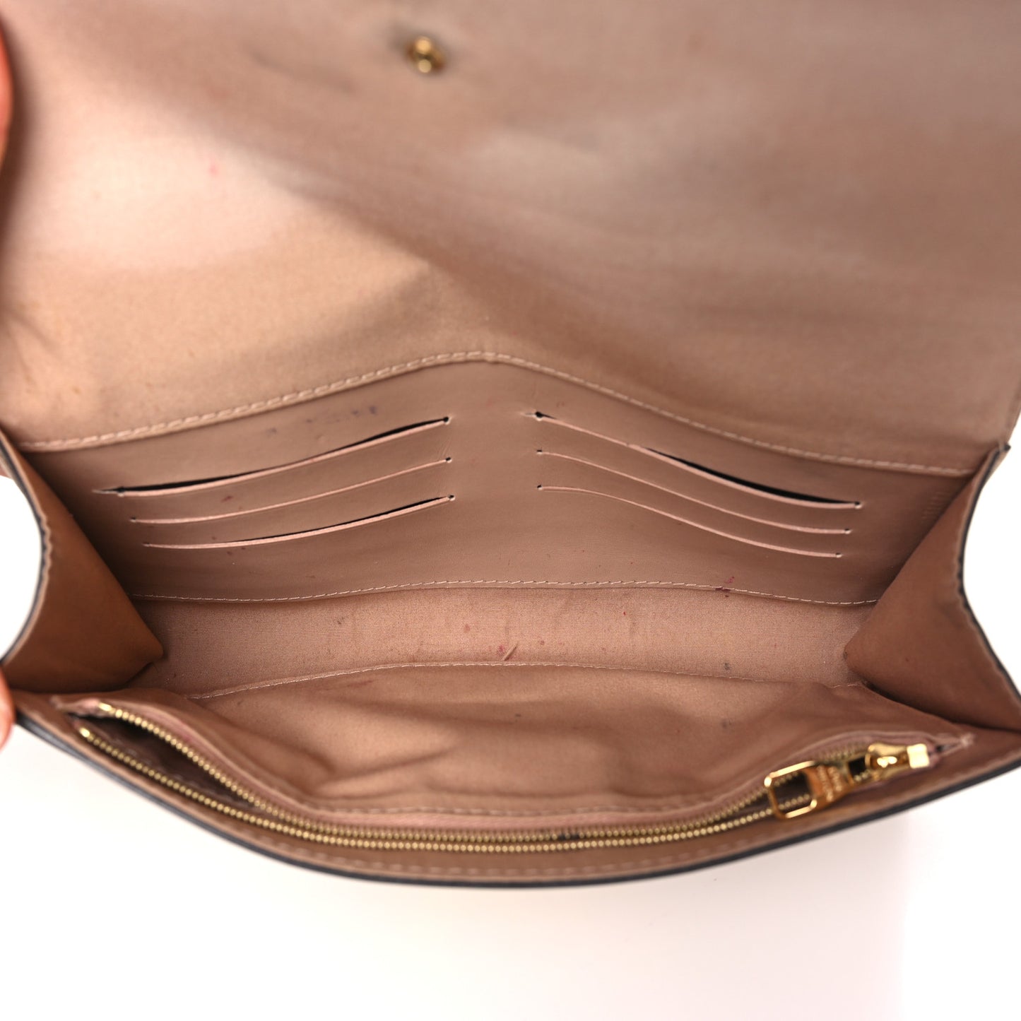 Patent Louise Clutch Nude