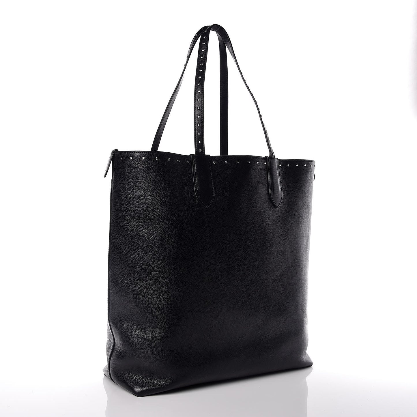Calfskin Studded Tote Black
