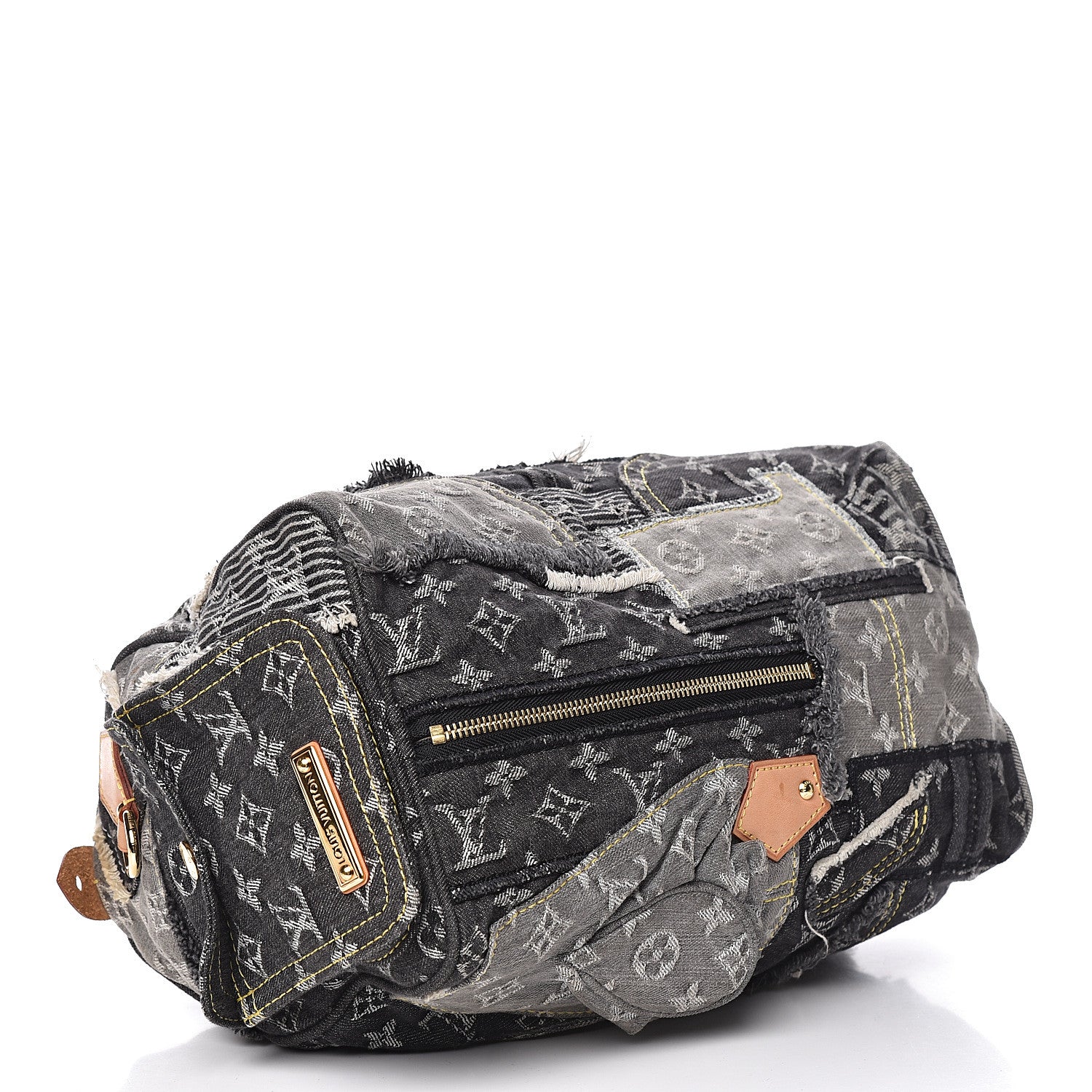Louis Vuitton Denim Patchwork Speedy 30 Grey 4 of 12