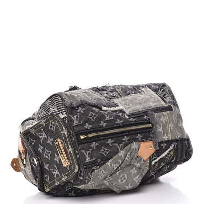 Louis Vuitton Denim Patchwork Speedy 30 Grey 4 of 12