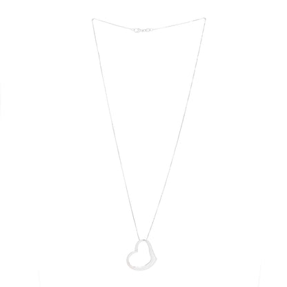 Roberto Coin 18K White Gold Tiny Treasures Open Heart Pendant Necklace 3 of 6