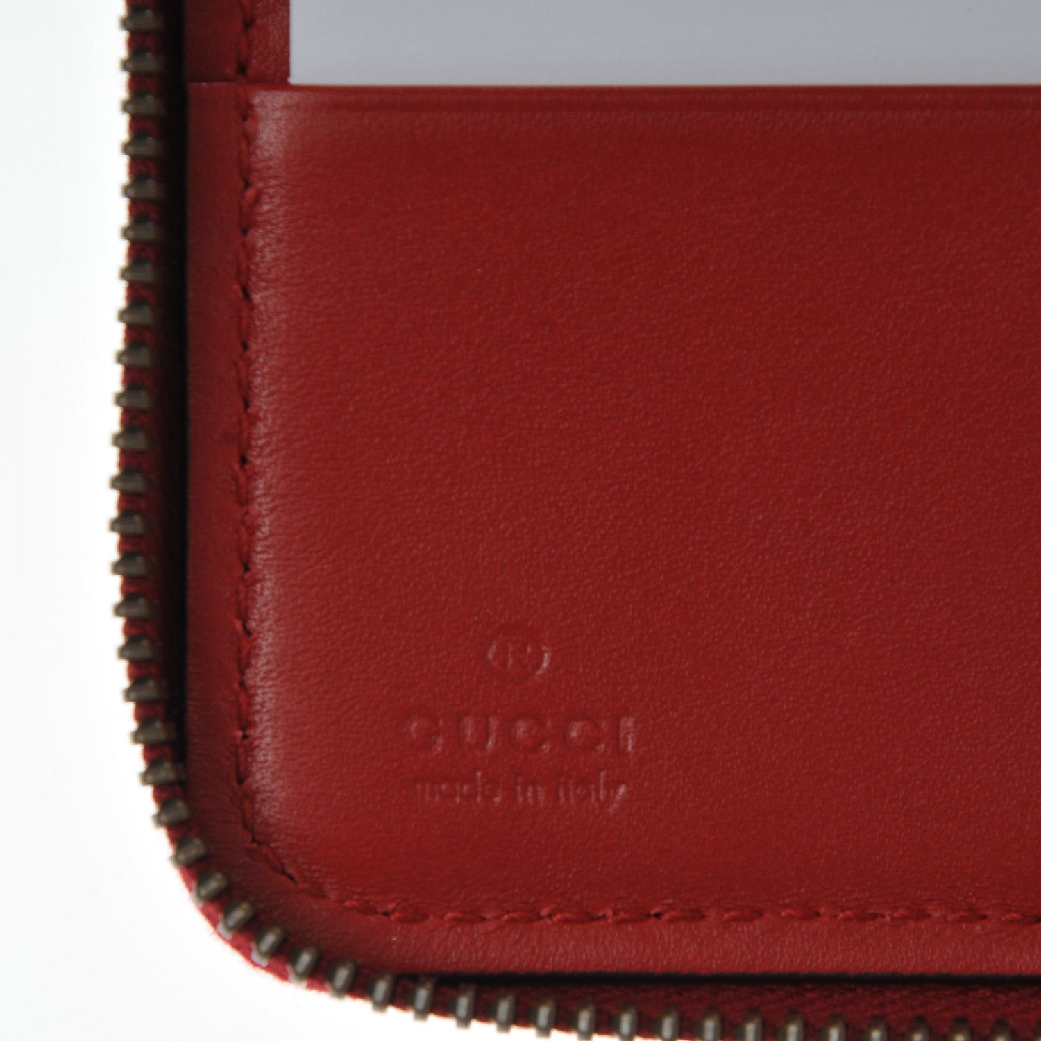Gucci Calfskin Matelasse GG Marmont Zip Around Organizer Wallet Hibiscus Red 6 of 7
