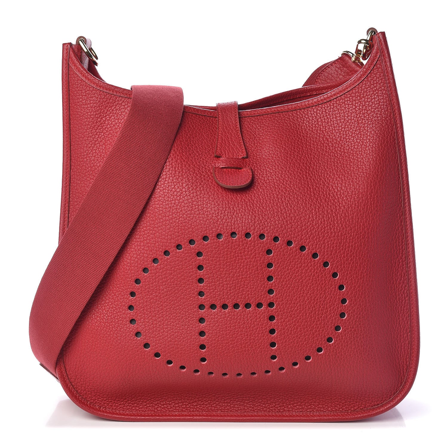 Hermes Taurillon Clemence Evelyne GM Rouge Vif 1 of 10