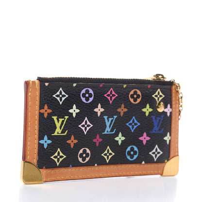 Louis Vuitton Monogram Multicolor Key Pouch Black 3 of 8