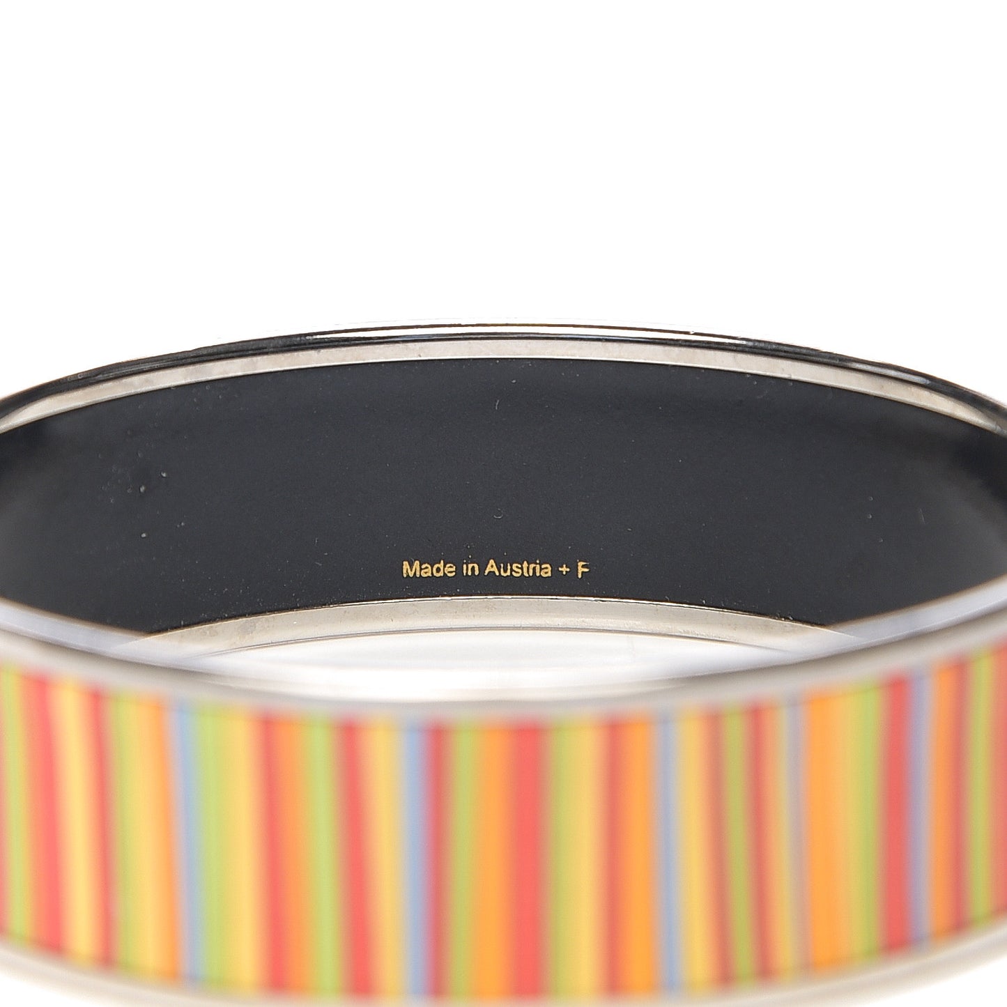 Enamel Printed Stripes Wide Bracelet 70
