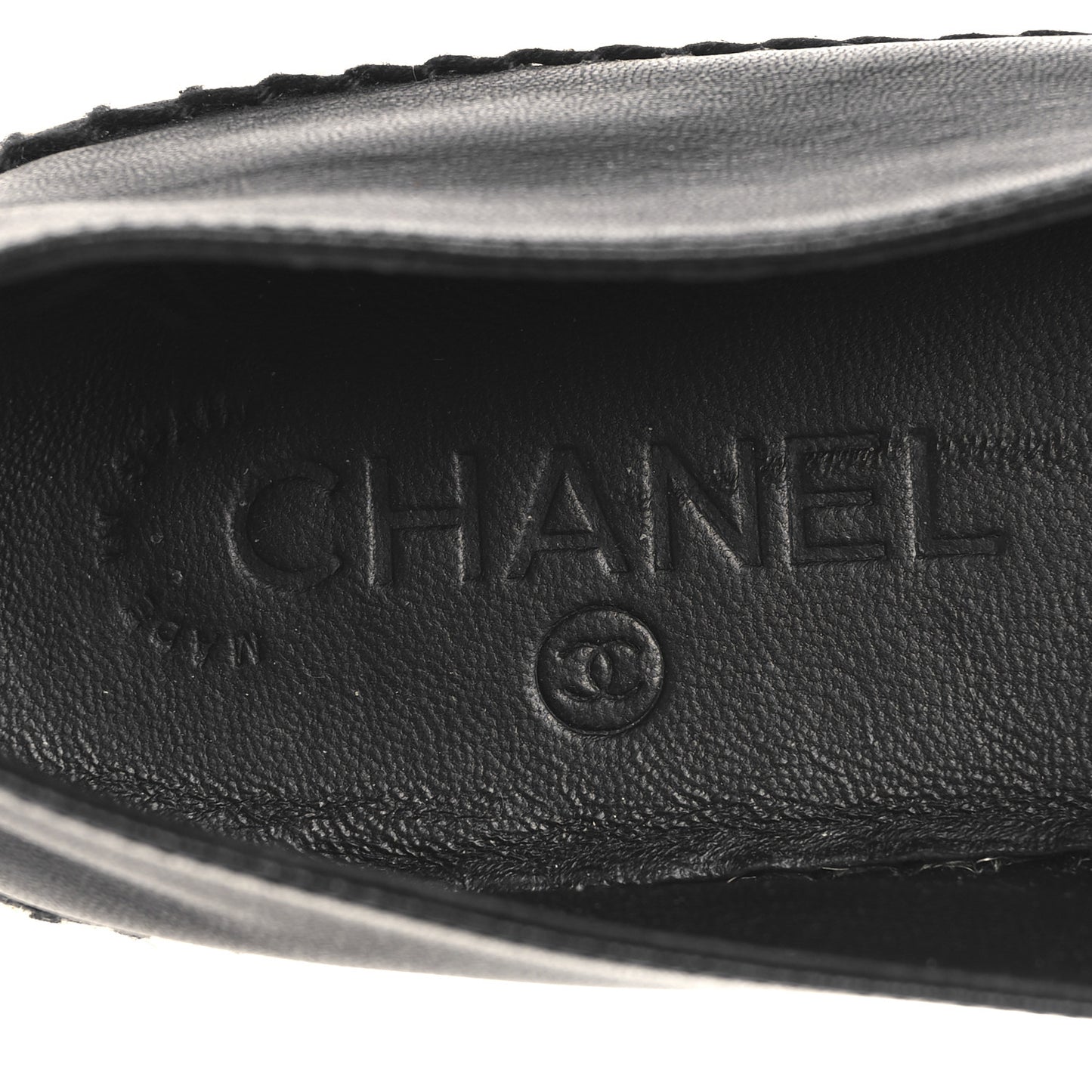 Lambskin Quilted CC Espadrilles 39 Black