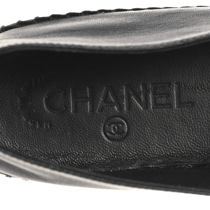 Chanel Lambskin Quilted CC Espadrilles 39 Black 10 of 12