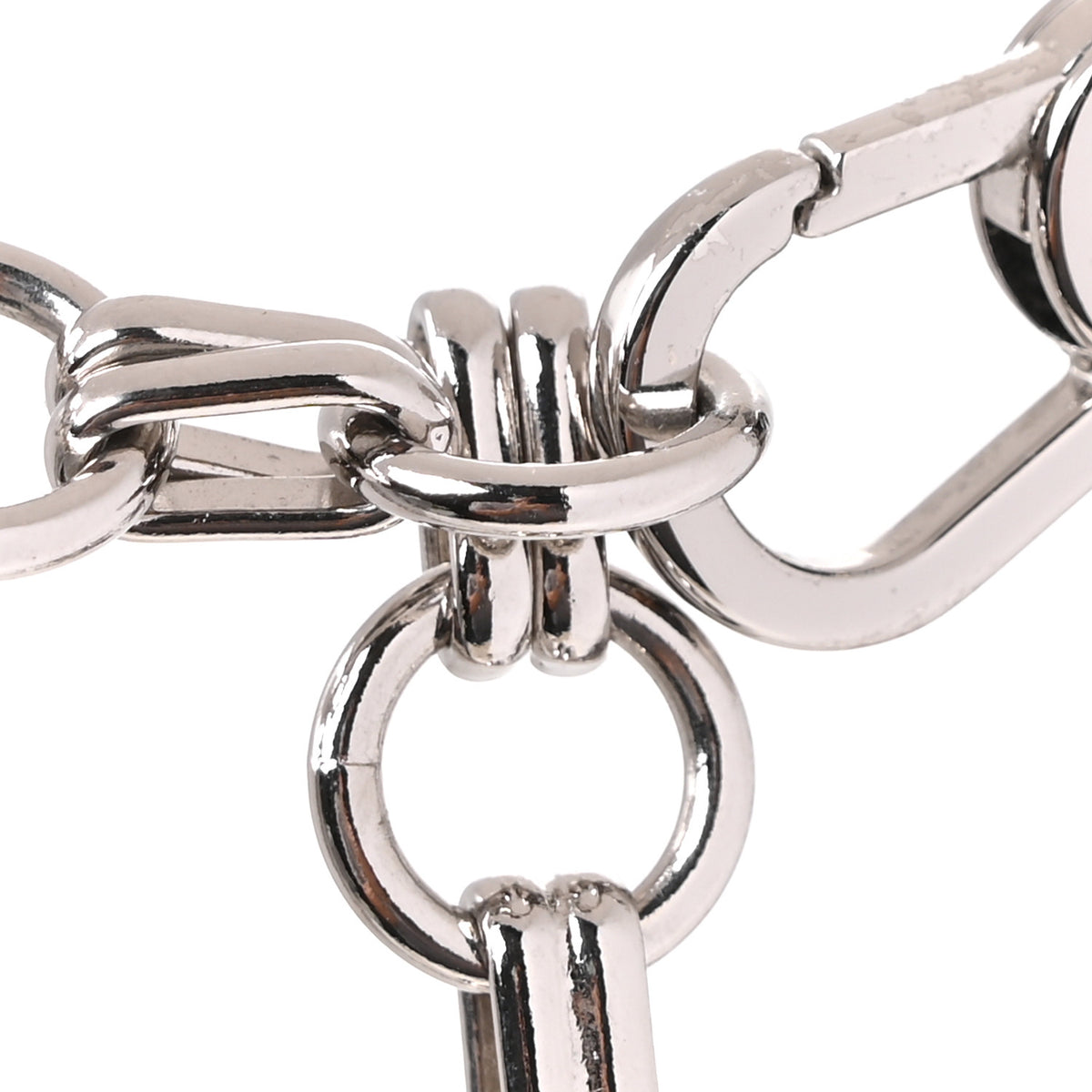Metal Chain Link CC Choker Necklace Silver