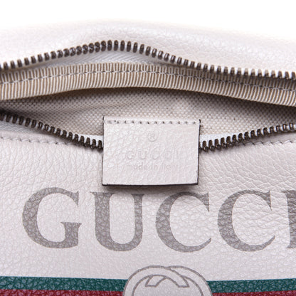Gucci Grained Calfskin Small Logo Belt Bag White 8 of 10