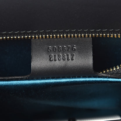 Gucci Suede Patent Web Medium Ophidia Chain Shoulder Bag New Shamarock Black 6 of 9