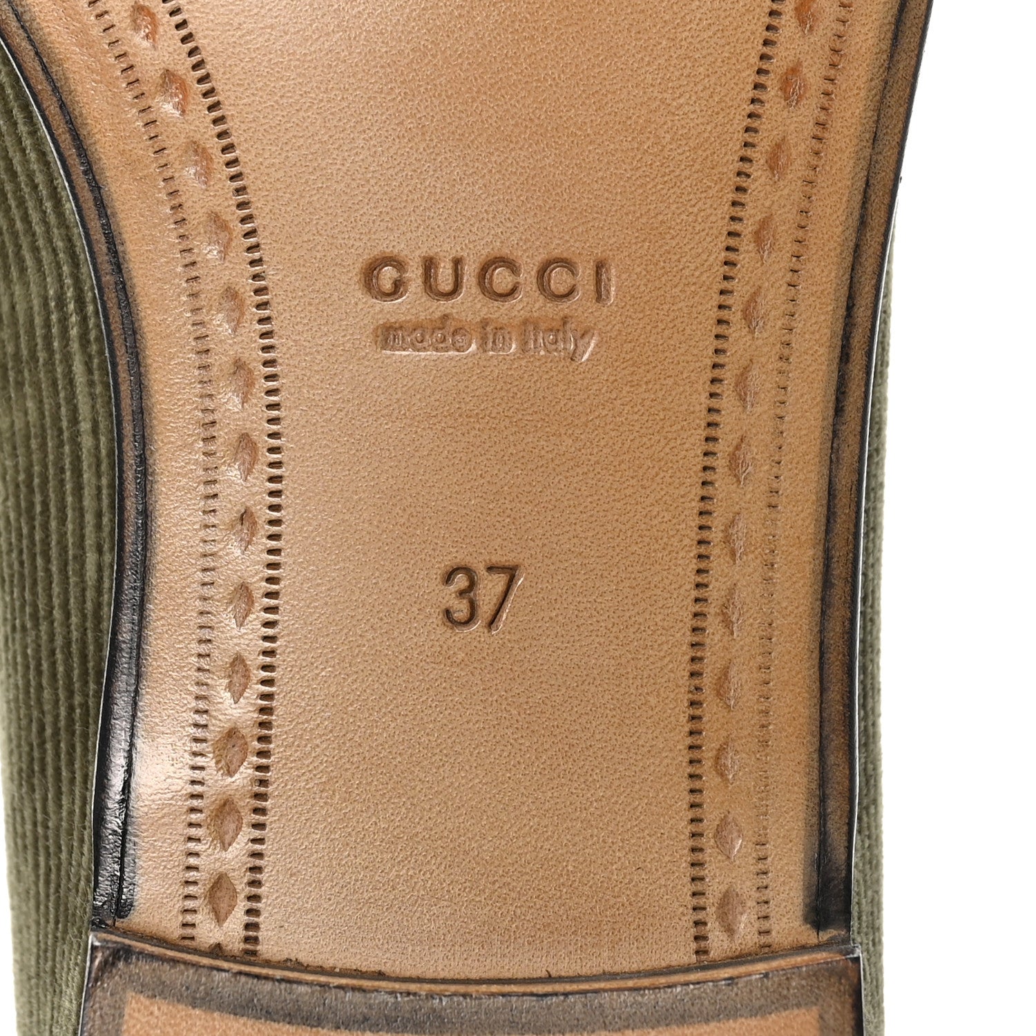 Gucci Corduroy Womens 1953 Horsebit Loafers 37 8 of 9