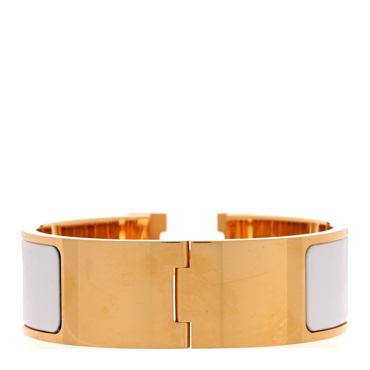 Hermes Enamel Wide Clic Clac H Bracelet PM White 3 of 5